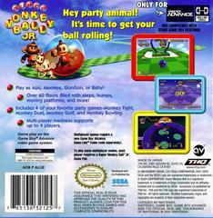 Back Cover | Super Monkey Ball Jr. GameBoy Advance