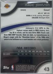 Back Side | Magic Johnson [Gold Refractor] Basketball Cards 2007 Finest