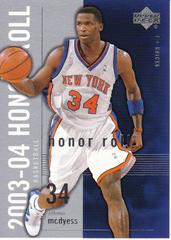 Antonio McDyess Basketball Cards 2003 Upper Deck Honor Roll Prices