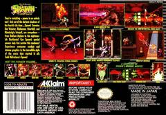 Back Cover | Spawn Super Nintendo