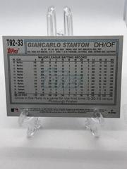 Back Of Card | Giancarlo Stanton Baseball Cards 2021 Topps Update 1992 Redux