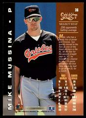 Back | Mike Mussina Baseball Cards 1994 Select