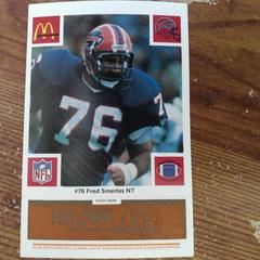 Fred Smerlas #76 Football Cards 1986 McDonald's Bills Prices