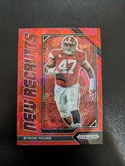Byron Young [Red Ice] #NR-23 Football Cards 2023 Panini Prizm Draft Picks New Recruits Prices