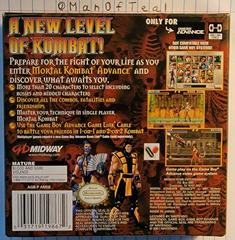 Box Back | Mortal Kombat Advance GameBoy Advance