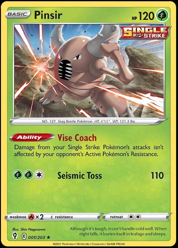 Pinsir 1 Prices Pokemon Evolving Skies Pokemon Cards