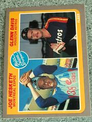 M. L. Prospects [J. Hesketh, G. Davis] Baseball Cards 1985 Fleer Prices