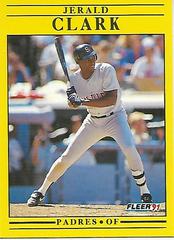 Jerald Clark Baseball Cards 1991 Fleer Update Prices