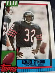 Lemuel Stinson #96T Football Cards 1990 Topps Traded Prices
