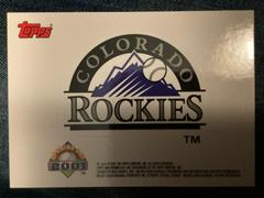 Colorado Rockies Baseball Cards 2001 Topps Opening Day Team Logo Stickers Prices
