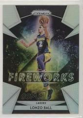 Lonzo Ball [Silver Prizm] Basketball Cards 2018 Panini Prizm Fireworks Prices