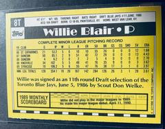 Pitcher | Willie Blair Baseball Cards 1990 Topps Traded