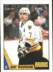 Bruins Ray Bourque Authentic Signed 1987-88 Topps #87 Card