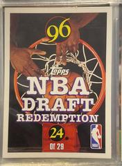 Redemption Card #24 Basketball Cards 1996 Topps Draft Redemption Prices