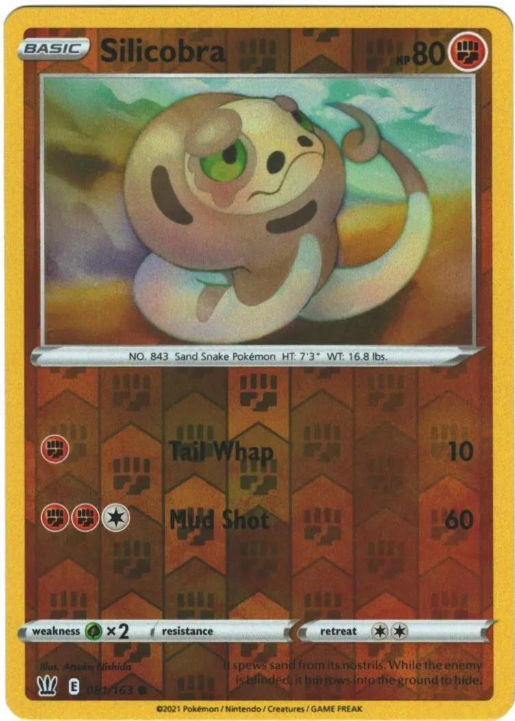 Silicobra [Reverse Holo] #81 Pokemon Battle Styles