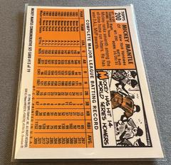 Back | 1963 Topps Reprint [Refractor,w/ Coating] Baseball Cards 1996 Topps Mantle Finest