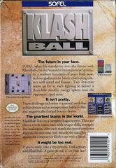 KlashBall - Back | Klash Ball NES