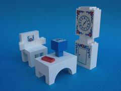 LEGO Set | Grandfather Clock, Chair And Table LEGO Homemaker