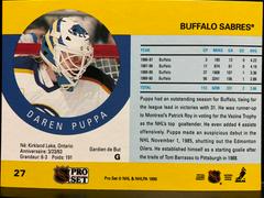 Back | Daren Puppa Hockey Cards 1990 Pro Set