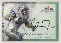 Christian Fauria Football Cards 2000 Fleer Autographics Prices