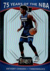 Anthony Edwards Basketball Cards 2021 Panini Select 75 Years of the NBA Prices