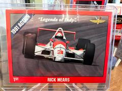 Rick Mears #2 Racing Cards 1992 Legends of Indy Prices