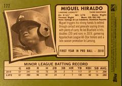 Rear | Miguel Huraldo Baseball Cards 2020 Topps Heritage Minor League
