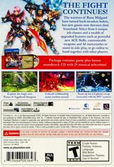Back Cover | Ragnarok Odyssey Ace [Launch Edition] Playstation Vita