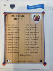 Checklist | Chuck Finley [Angels Checklist] Baseball Cards 1991 Upper Deck