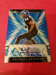 Anthony Johnson [Blue Wave] Football Cards 2019 Leaf Metal Draft Autographs Prices
