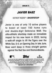 Back | Javier Baez Baseball Cards 2023 Topps Stars of MLB Chrome
