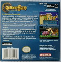 Box Back | Golden Sun The Lost Age GameBoy Advance