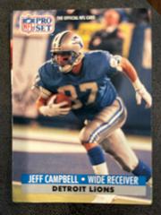 Jeff Campbell Football Cards 1991 Pro Set Prices
