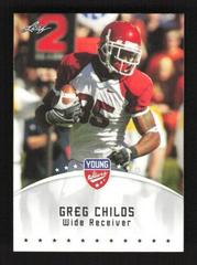 Greg Childs #39 Football Cards 2012 Leaf Young Stars Prices