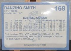 Back Of Card | Ranzino Smith Basketball Cards 1989 Collegiate Collection North Carolina