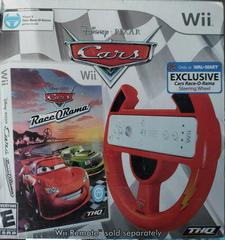 Cars Race-O-Rama Nintendo Wii + 2 Wii Wheels OEM Bundle Disney/Pixar Racing  GC