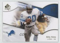 Billy Sims #115 Football Cards 2009 SP Authentic Prices