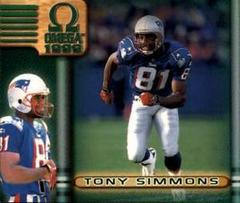 Tony Simmons #144 Football Cards 1999 Pacific Omega Prices