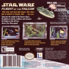 Back Cover | Star Wars Flight of Falcon GameBoy Advance