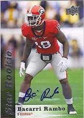 Bacarri Rambo [Autograph] #178 Football Cards 2013 Upper Deck Prices