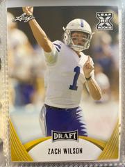 Zach Wilson [Gold] Football Cards 2021 Leaf Ultimate Draft Prices