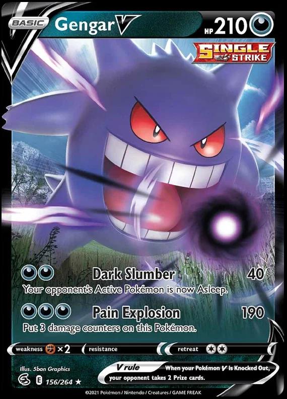 Gengar V 156 Prices Pokemon Fusion Strike Pokemon Cards