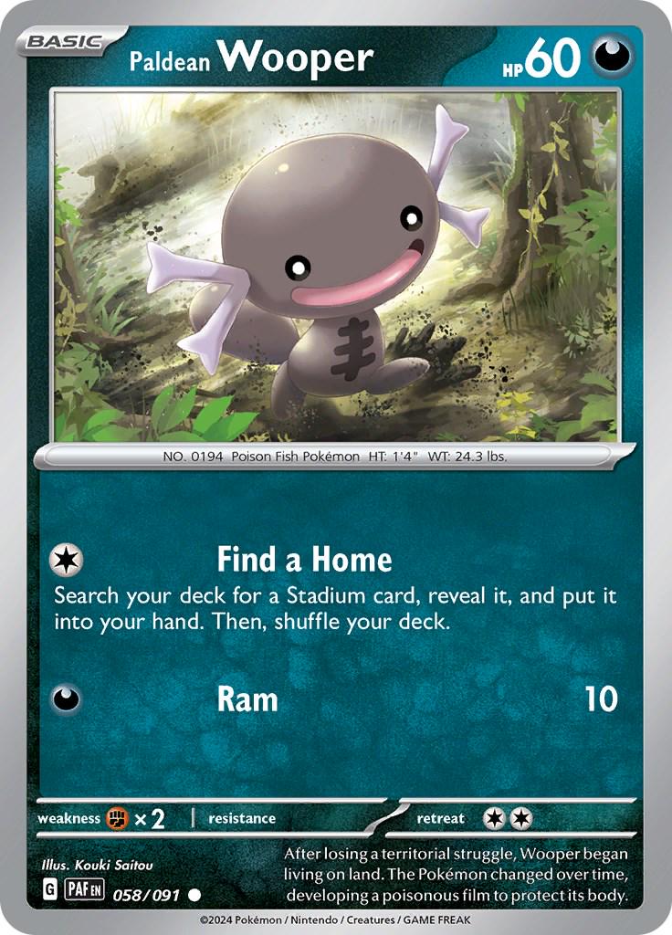 Paldean Wooper #58 Pokemon Paldean Fates