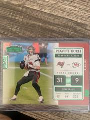 Tom Brady [Emerald] #PLT-TOB Football Cards 2021 Panini Contenders Playoff Ticket Prices