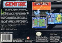 Gemfire - Back | Gemfire Super Nintendo