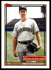 Brent Knackert #78 Baseball Cards 1991 Topps '90 M.L. Debut Prices