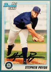 Stephen Pryor [Blue] #BDPP18 Baseball Cards 2010 Bowman Draft Picks & Prospects Prices