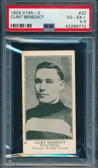Clint Benedict Hockey Cards 1924 V145-2 Prices