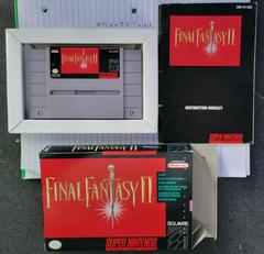 Box, Cartridge,  Manual, And Tray | Final Fantasy II Super Nintendo
