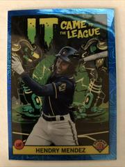 Hendry Mendez [Blue Refractor Mega Box Mojo] Baseball Cards 2022 Bowman Chrome It Came To The League Prices